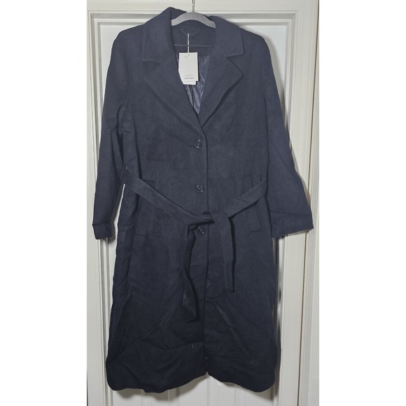 Paris Atelier & Other Stories Oversized Alpaca Blend Trench Coat Women's Size 8